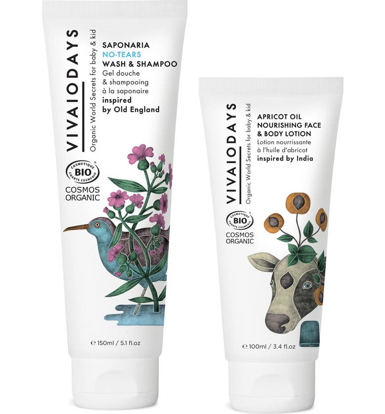 VIVAIODAYS 2-in-1 Wash & Shampoo and Lotion Organic Body Care Duo