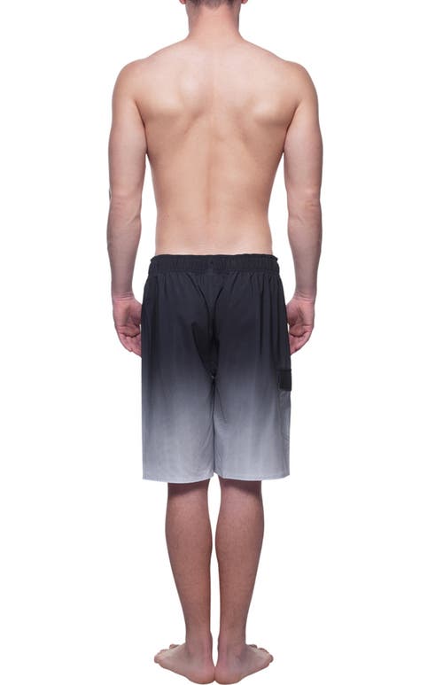 Shop Rokka&rolla Quick-dry Swim Trunks With Elastic Waist In Black