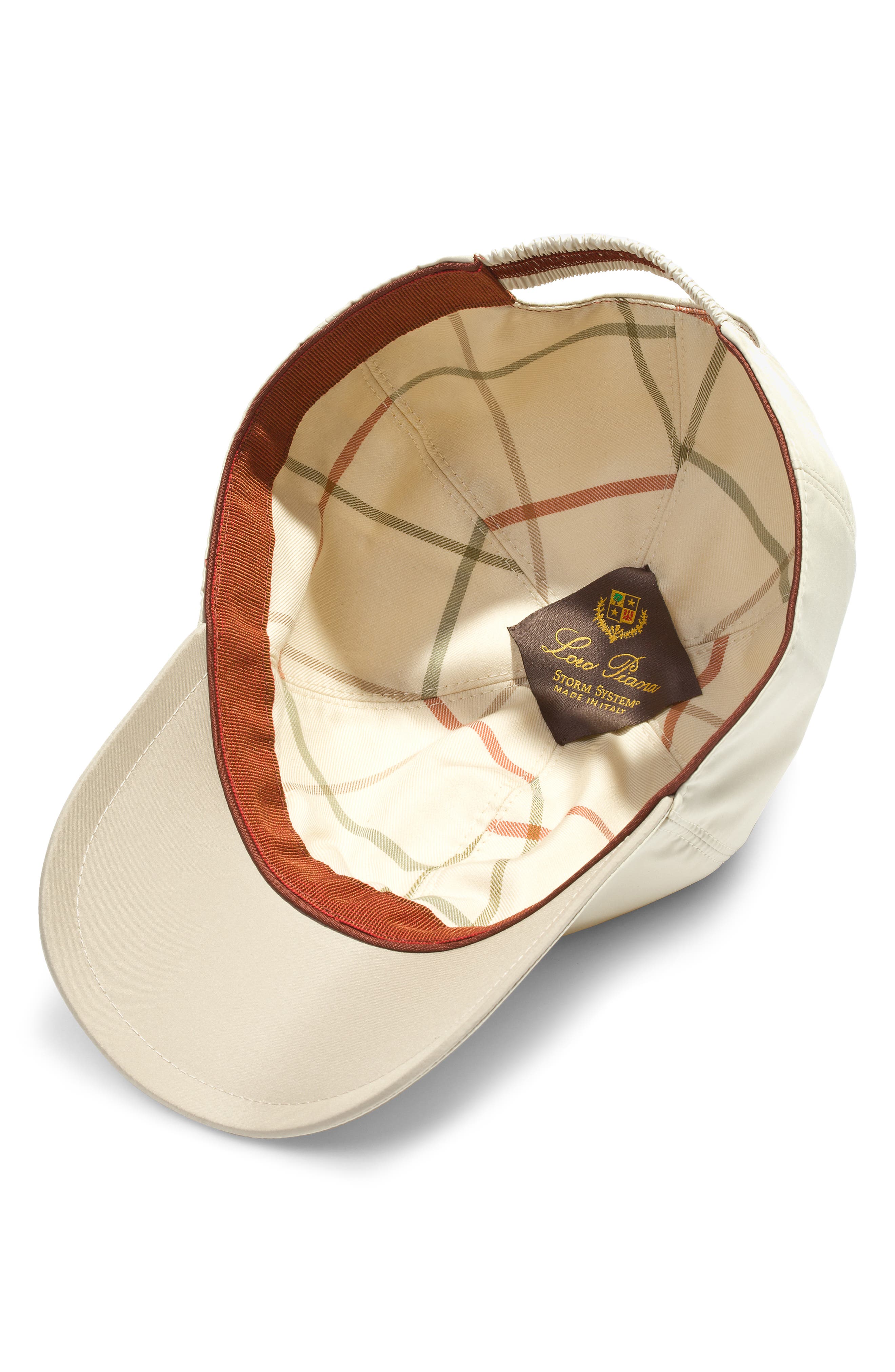 Loro Piana Storm System Cashmere Cap Pink Cream White Trim Made in Italy NWT Loro Piana Pale Pink Storm System Cashmere Cap Mauve & White  main image 4