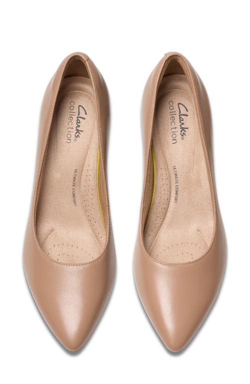 Clarks ® Kepley Vine Pump In Warm Beige Leather