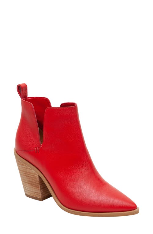 Mega Bootie in Red Leather