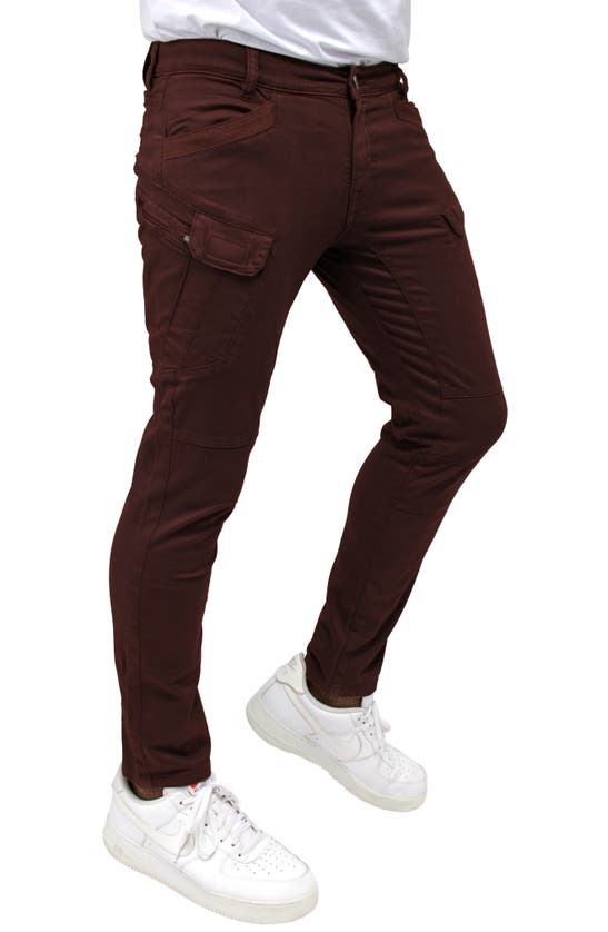 Shop X-ray Xray Slim Cargo Pants In Chocolate