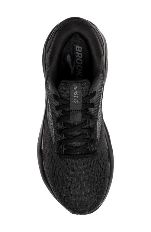 Shop Brooks Ghost 16 Running Shoe In Black/black/ebony