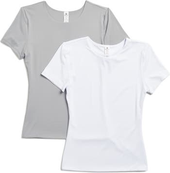 90 DEGREE BY REFLEX 2-Pack Stretch Nylon Crewneck T-Shirt | Nordstromrack