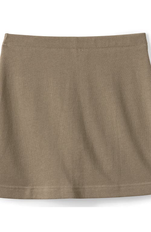 Shop Lands' End Girls Knit Skort In Khaki