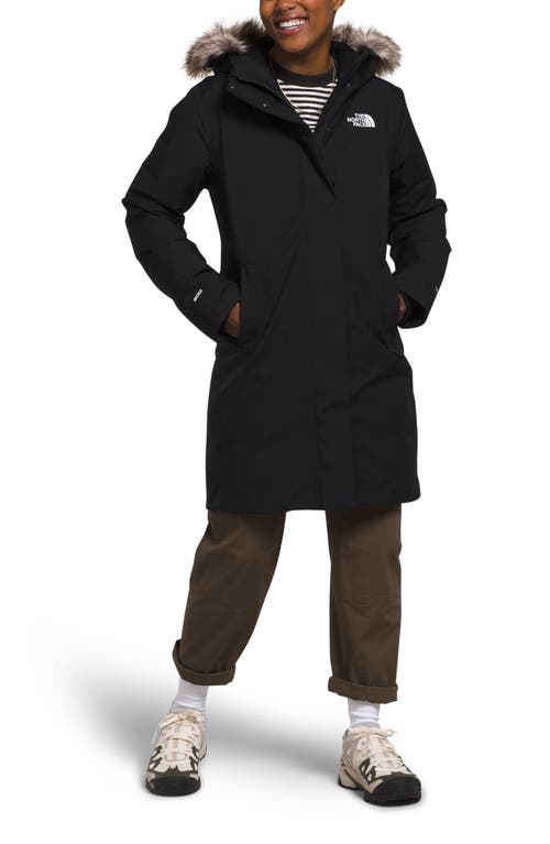 THE NORTH FACE THE NORTH FACE ARCTIC WATERPROOF 600-FILL-POWER DOWN PARKA WITH FAUX FUR TRIM