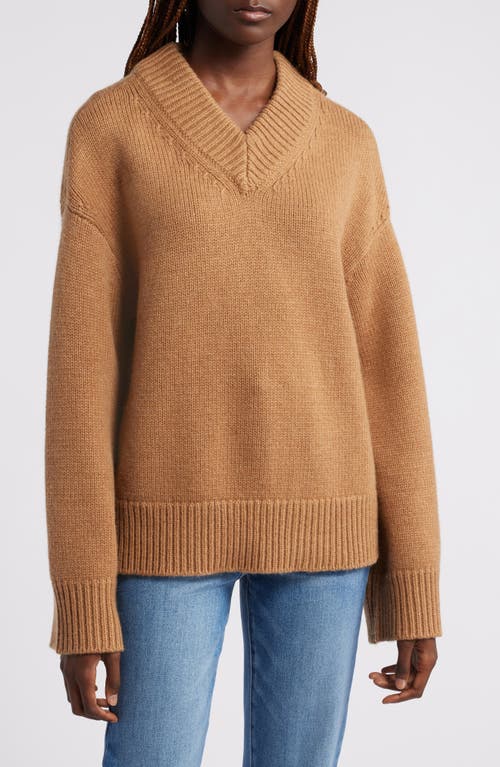 Rag & Bone Danica Wool & Cashmere V-neck Sweater In Camel