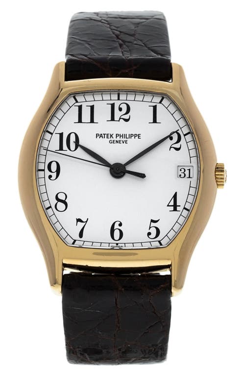 Patek Philippe Preowned Gondolo Automatic Leather Strap Watch