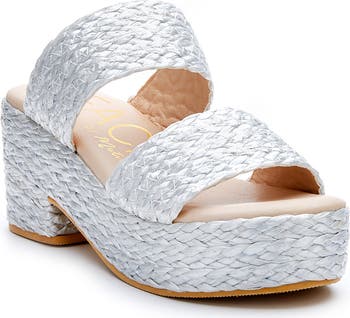 Ocean ave espadrille discount platform slide sandal