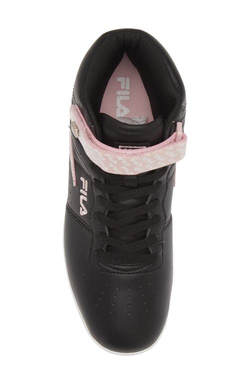 Shop Fila Vulc 13 Clear Flag High Top Sneaker In Black/pink/white