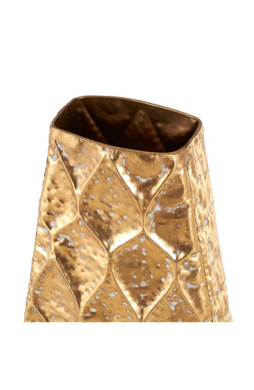 Vivian Lune Home Metal Vase In Gold