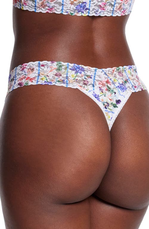 Shop Hanky Panky Floral Print Supima® Cotton Original Rise Thong In Flower Crown