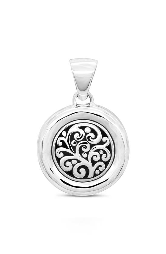 Shop Devata Sterling Silver Round Filigree Pendant Necklace
