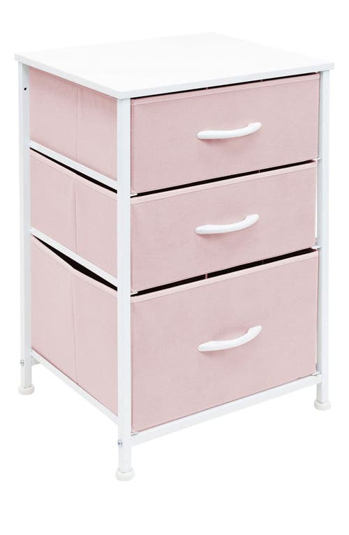 Shop Sorbus 3-drawer End Table In Pink