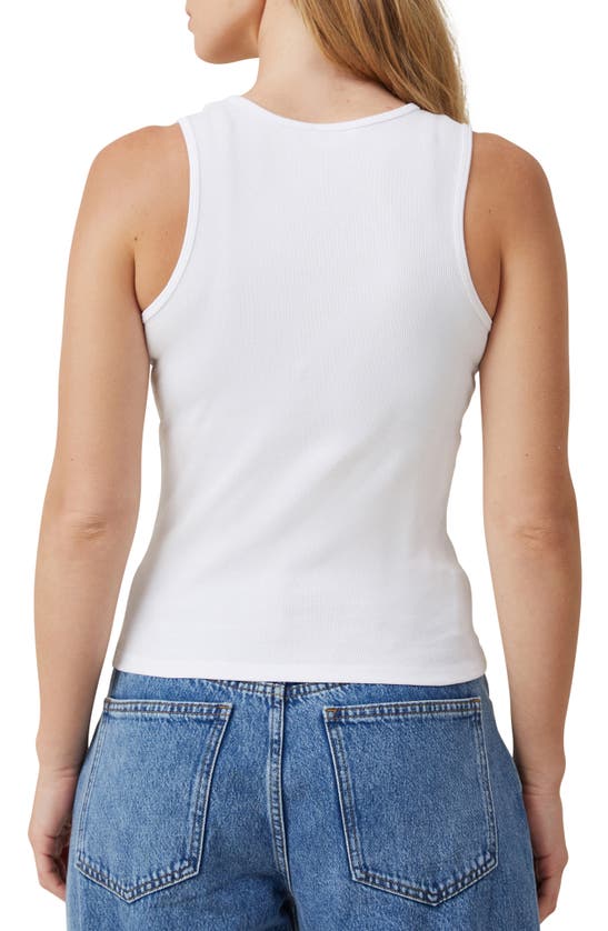 Shop Cotton On The One Variegated Rib Racerback Tank In White