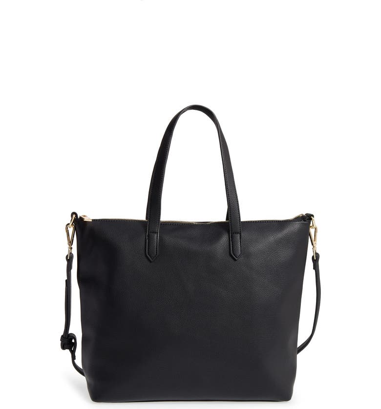 Street Level Slouchy Zip Faux Leather Tote | Nordstrom
