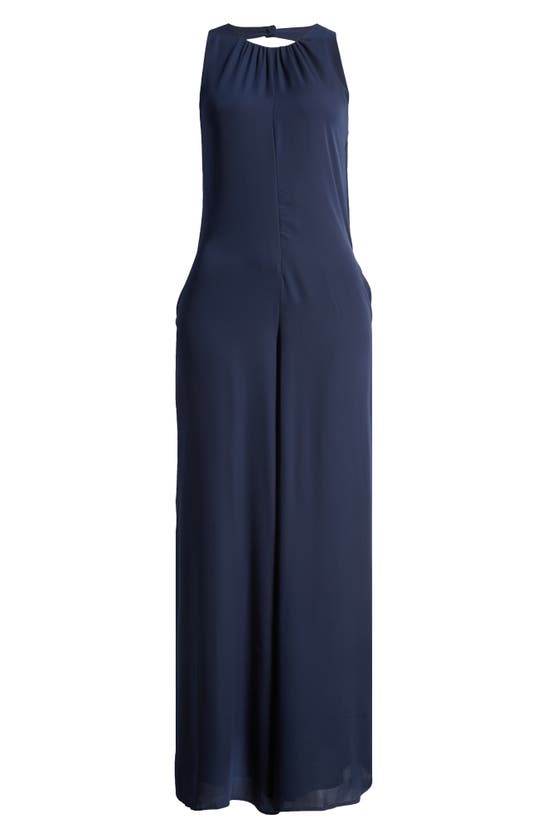 Shop Halogen (r) Wide Leg Jumpsuit In Classic Navy