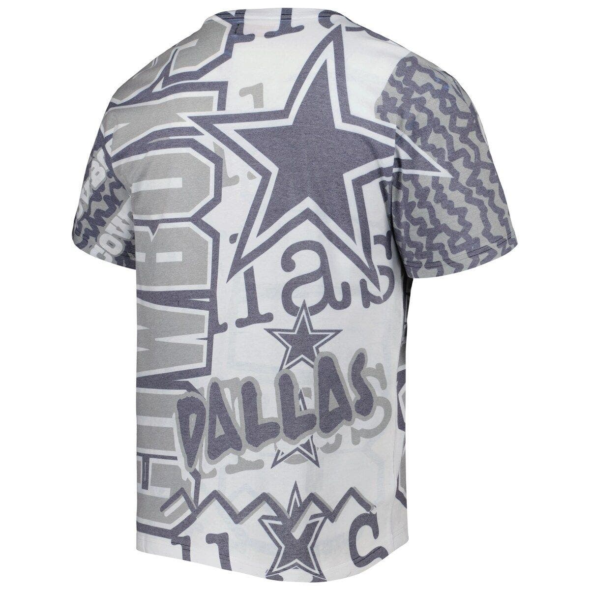 Mitchell & Ness Men's Mitchell & Ness White Dallas Cowboys Jumbotron 2.0 Sublimated TShirt