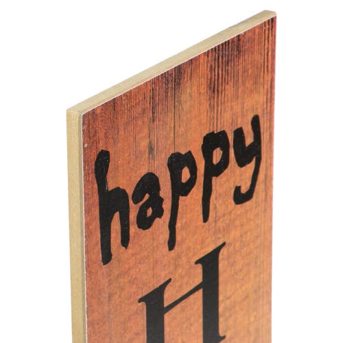 Shop Northlight Spider "happy Halloween" Wooden Board Porch Sign Decoration In Orange