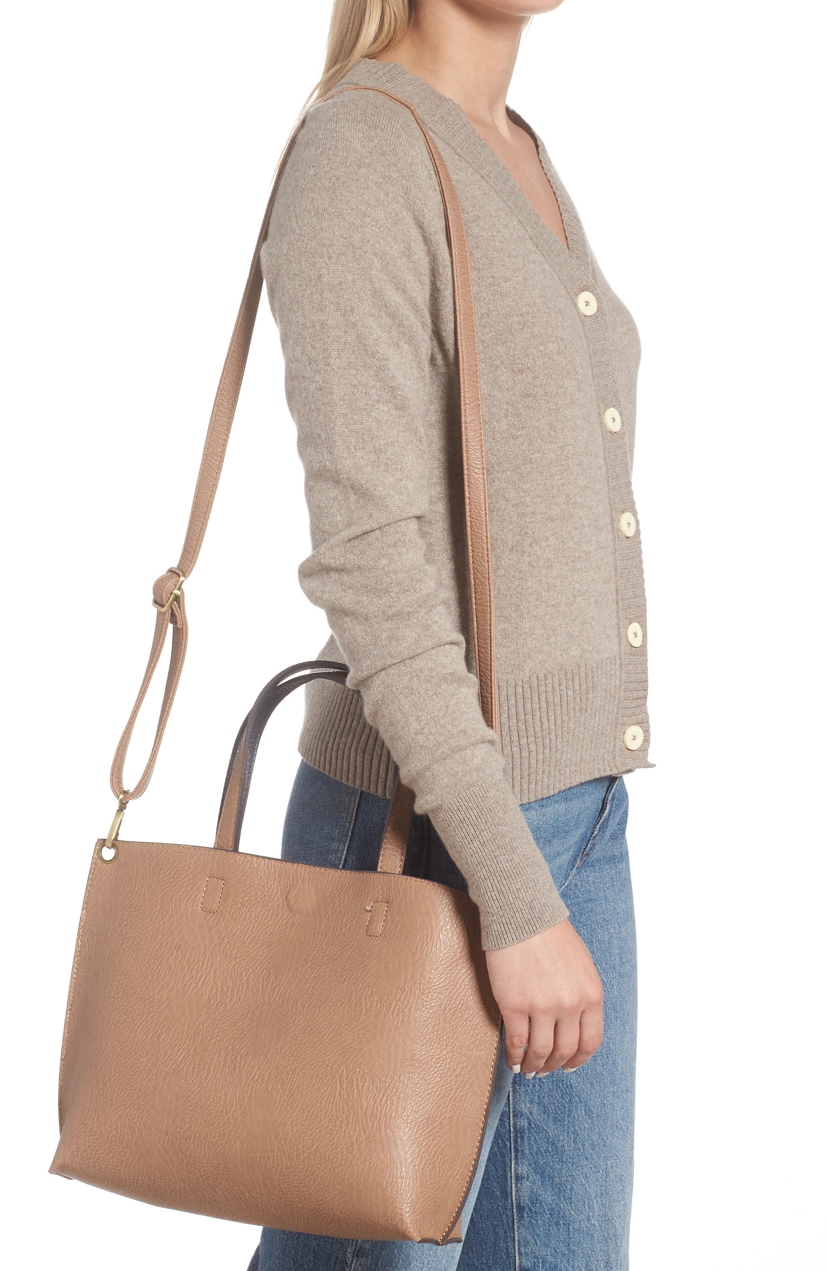 nordstrom faux leather tote