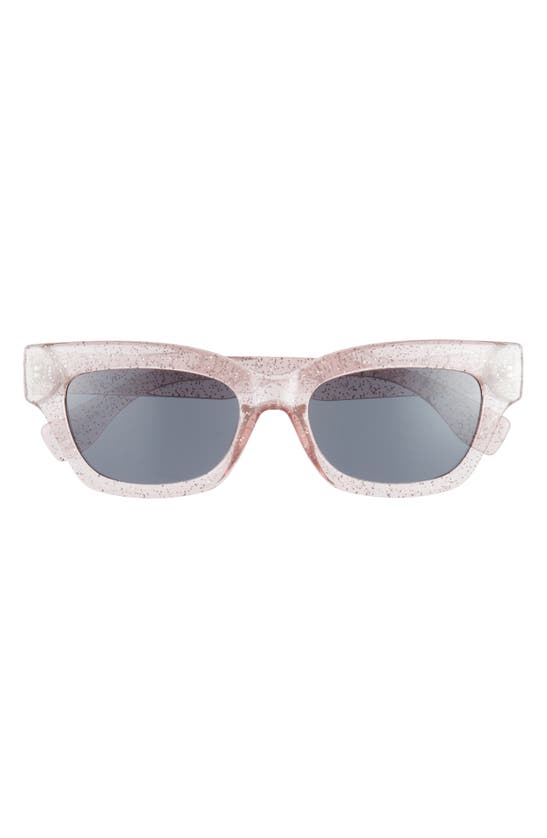 Bp. Glitter 50mm Rectangular Sunglasses In Blue