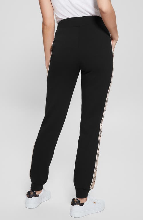 Shop Guess Britney Logo Tape Joggers In Jet Black