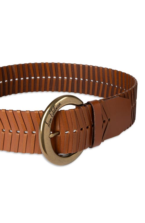 Shop Sam Edelman Laced Leather Belt In Tan