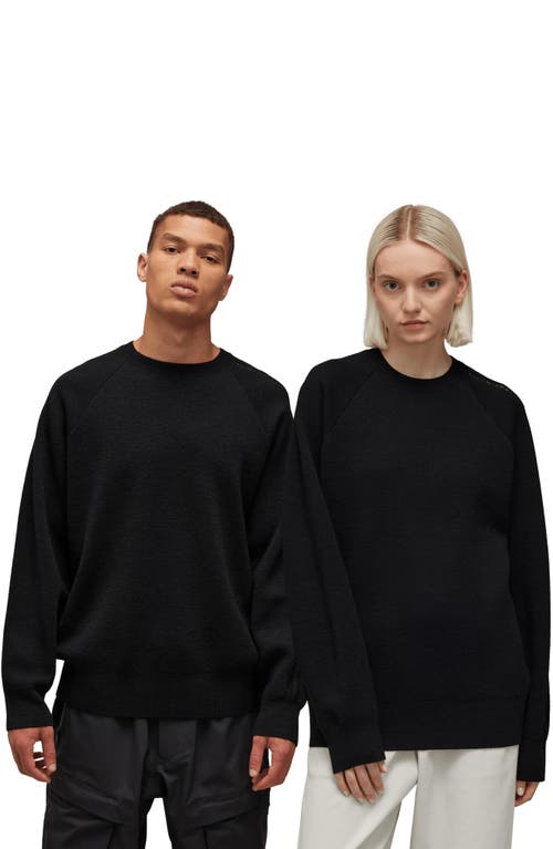 Shop Y-3 3-stripes Wool Blend Sweater In Black