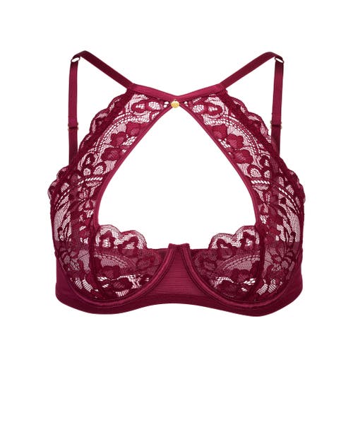 Adore Me Talulah Unlined Balconette Bra In Dark Purple