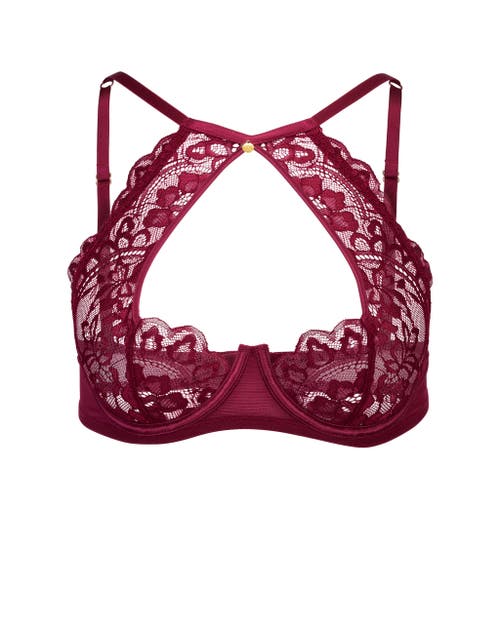 Shop Adore Me Talulah Unlined Balconette Bra In Dark Purple