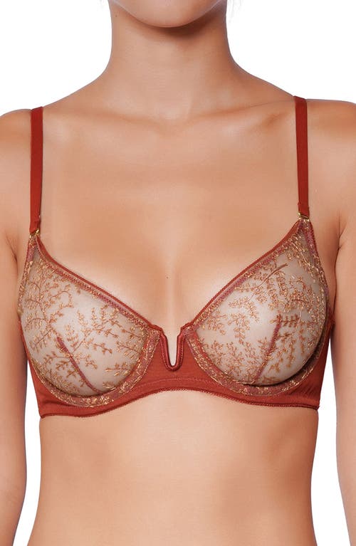 Shop Huit Automne Underwire Bra In Rust