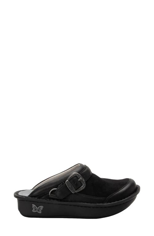 Alegria by PG Lite ® Seville Water Resistant Clog in Black Leather