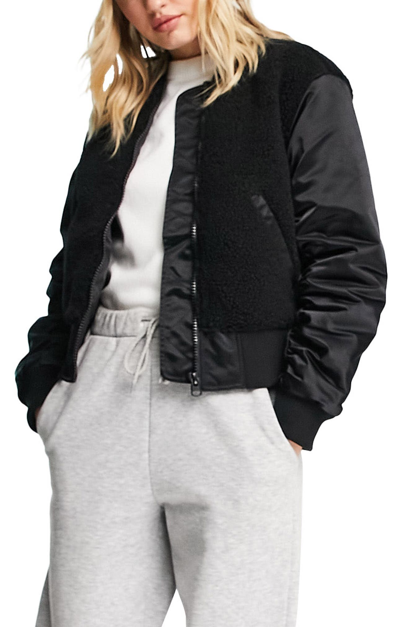 sweatshirt bomber jacket womens