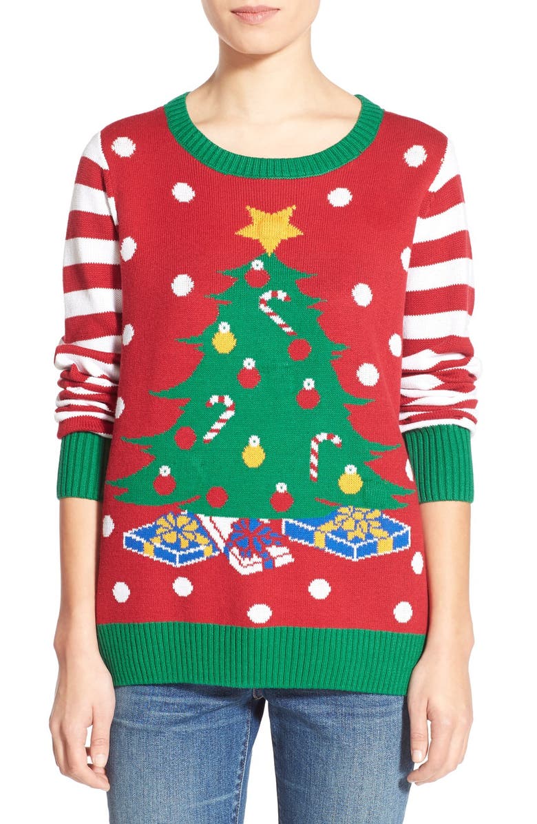 Ugly Christmas Sweater Light-Up Christmas Tree Sweater | Nordstrom