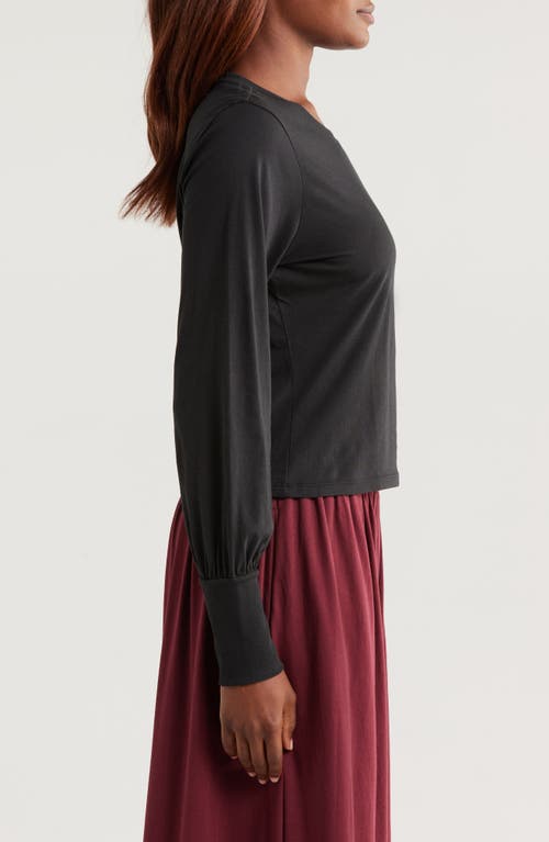 Lunya Organic Pima Cotton Lounge T-shirt In Immersed Black