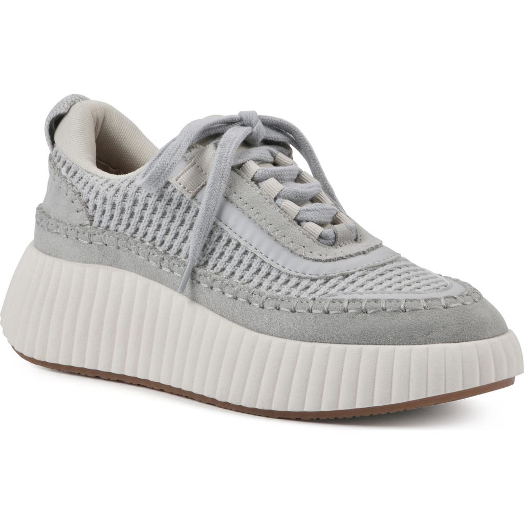 Shop White Mountain Footwear Dynastic Knit Sneaker In Light Grey/fabric