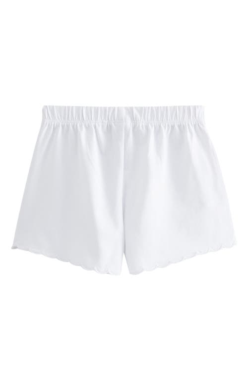 Shop Next Kids' 3-pack Scallop Cotton Shorts In Pink Navy White