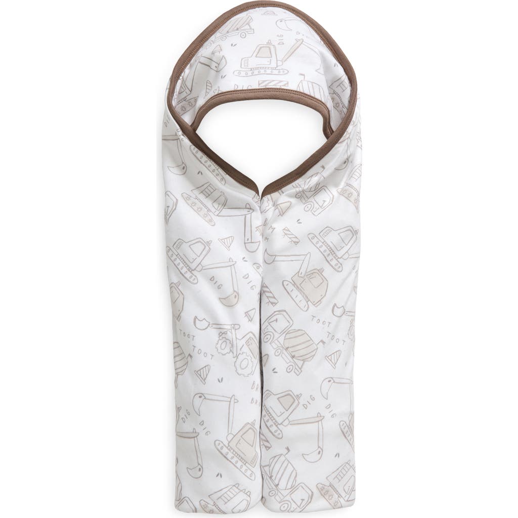 Copper Pearl Tractor Premium Hooded Towel In White/orange