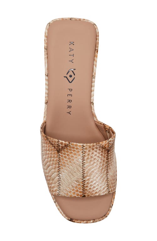 Katy Perry The Busy Bee Platform Slide Sandal In Tan Multi