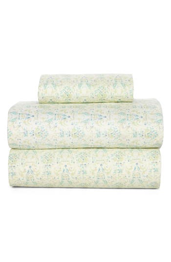 Patina Vie Maison Caelia Patterned Sheet Set In Green