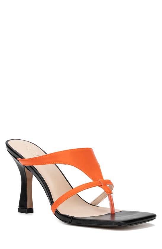 Torgeis Aconite Heeled Thong Sandal In Orange