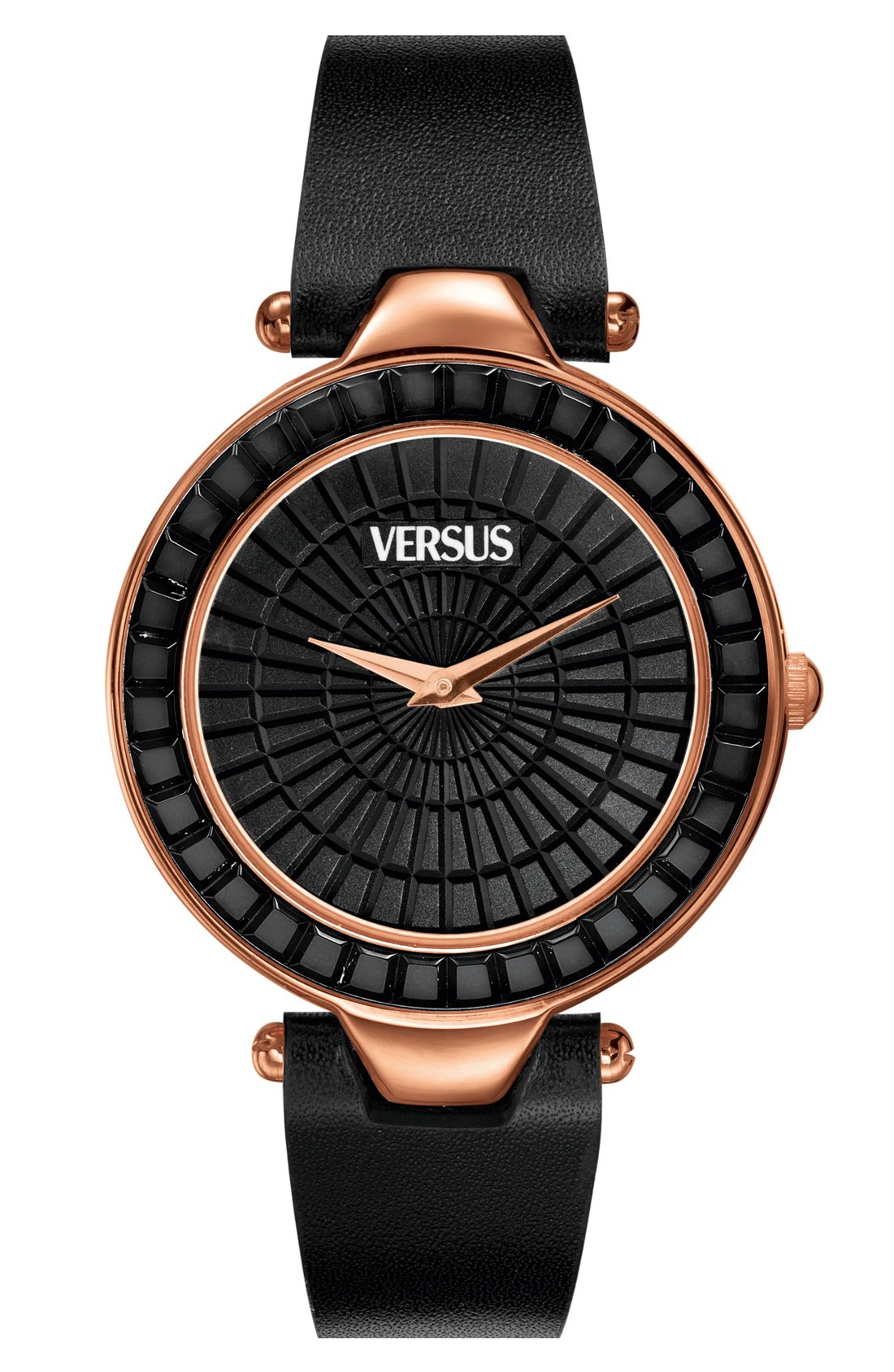 Versus By Versace Sertie Leather Strap Watch 38mm Nordstrom