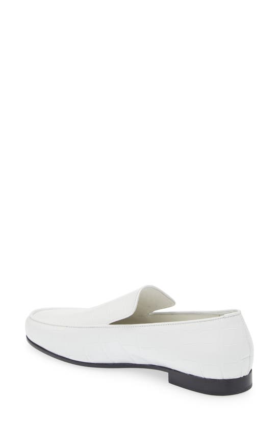 Shop Totême Toteme The Croco Oval Loafer In White