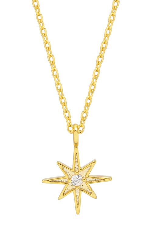 North Star Pendant Necklace in Gold