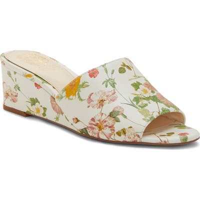 Vince Camuto Stephena Wedge Slide Sandal- White