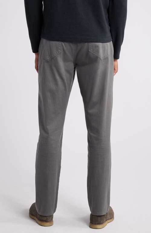 Johnston & Murphy Straight Leg Stretch Pima Cotton Pants In Dark Charcoal