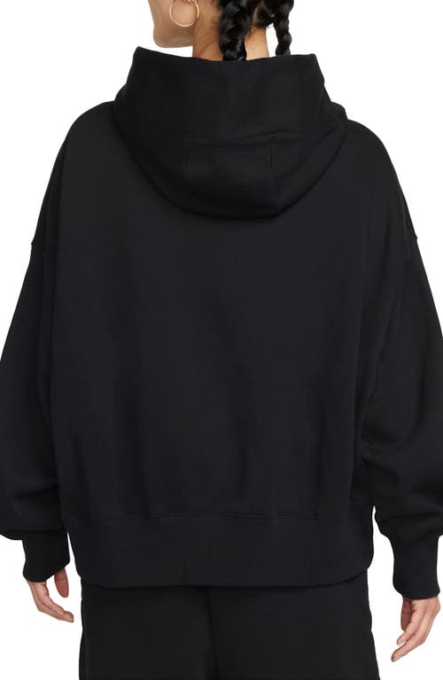 Shop Nike Sportswear Phoenix Fleece Pullover Hoodie In Black/sail