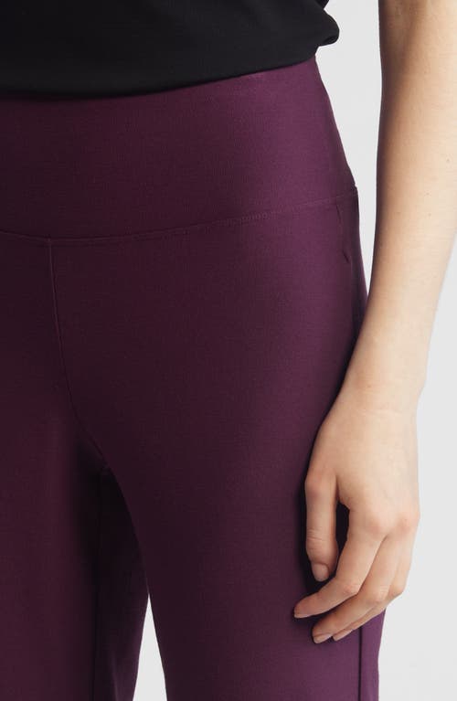 Shop Eileen Fisher High Waist Ankle Slim Pants In Blackberry