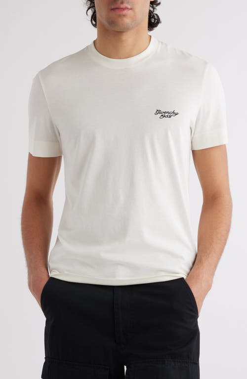 Givenchy Slim Fit Logo Embroidered T-shirt In White