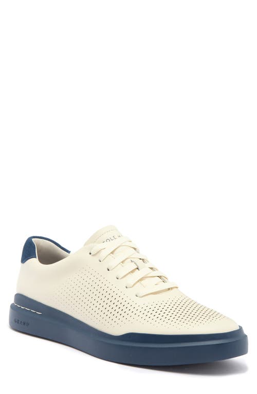 Shop Cole Haan Grandprø Rally Court Sneaker In Ivory/blue Wing Teal